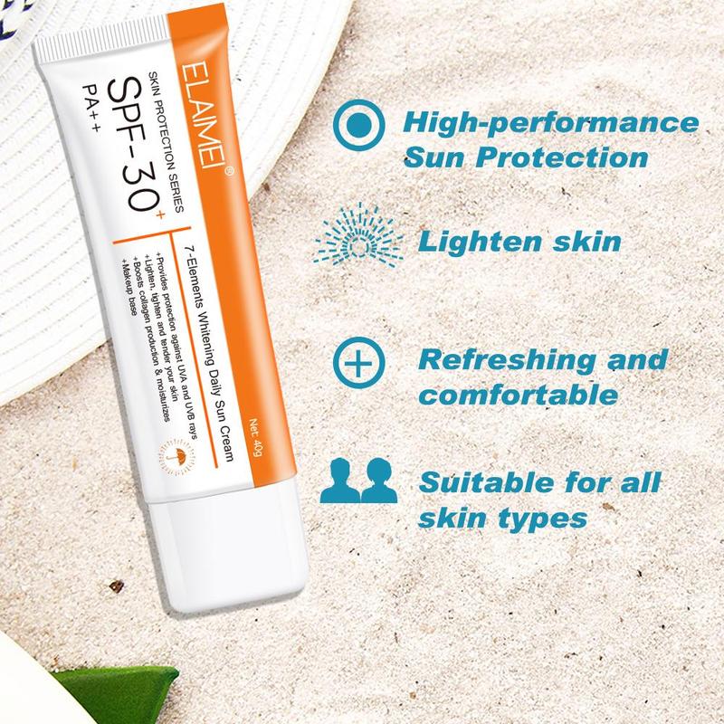 SPF30 Sunscreen, UV Protection Sunscreen, Long Lasting Sunscreen, Face Sunscreen, Facial Skin Protection, Daily Skincare Product