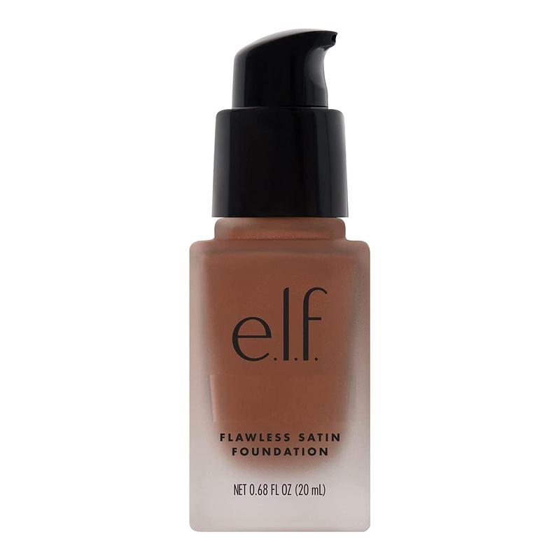 e.l.f. Flawless Finish Foundation, Lightweight & Medium Coverage, Semi-Matte Finish, Chocolate, 0.68 Fl Oz