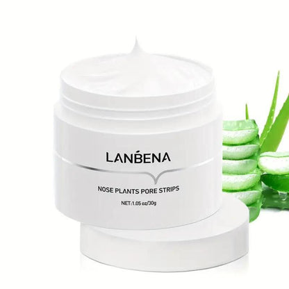 LANBENA Blackheads & Whiteheads Removal Kit for Clear, Radiant Skin_ Facial Exfoliating Power, Acne Deep Cleansing, 30g Clay Mask, and Nasal Strips for a Fresh