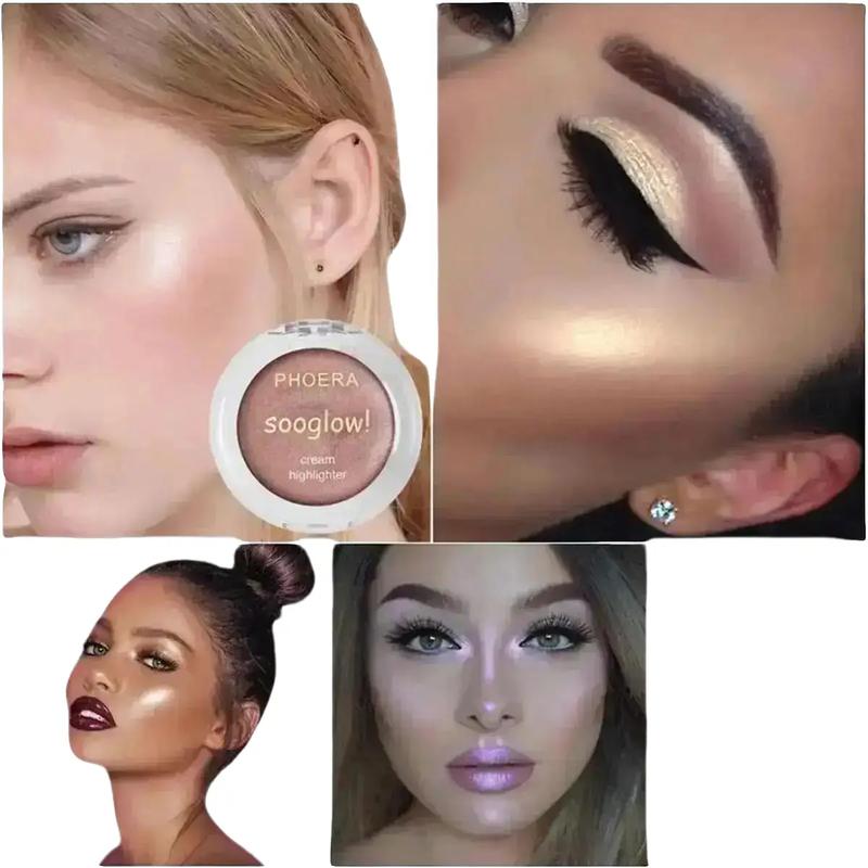 HIGHLIGHTER Cream BRIGHTEN FACE MAKE UP FOUNDATION SHIMMER PALETTE GLOW Dewy Bronzer Makeup Cosmetic