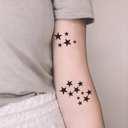 Star Pattern Temporary Tattoo Sticker, Fake Tattoo Sticker, Body Art Decoration, Body?Makeup?Cosmetic?Tool?For Women & Girls