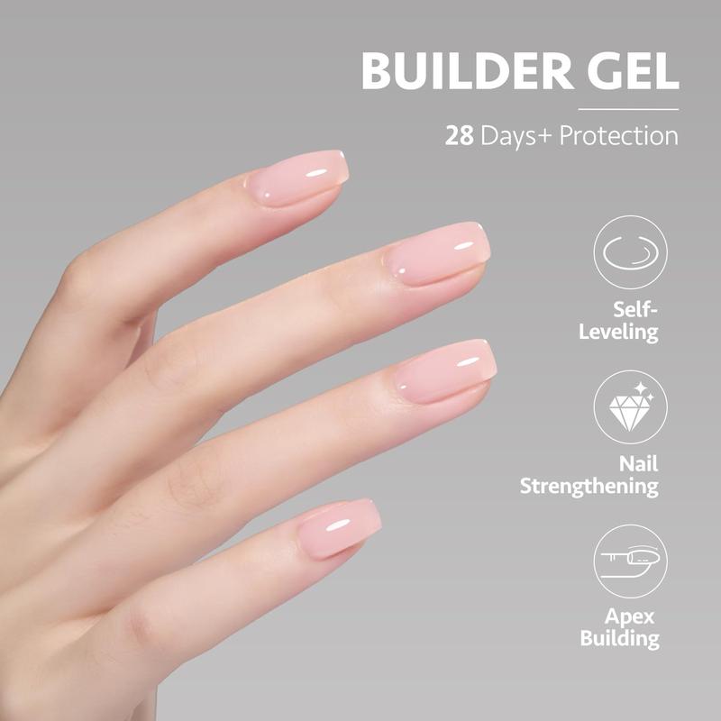 GAOY Builder Gel for Nails, 16ml Nail Strengthener in a Bottle, Nail Extension Hard Gel, Soak Off Long Lasting UV Gel