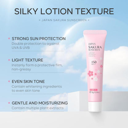 Cherry Blossom Pattern Sun Care Cream, Portable Travel Sun, Moisturizing Sunblock, Sunblocking Lotion, Face Sun Care, Outdoor Sports Sunblock, Waterproof? Sun Care Cream