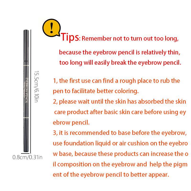 Long Lasting Eyebrow Pencil, 1/3 Counts Double Headed Eyebrow Pencil, Waterproof Eyebrow Pencil with Eyebrow Brush, Beauty Cosmetic