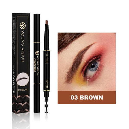 Double-ended Eyebrow Pencil with Eyebrow Brush, 1 Count Long Lasting Eyebrow Pencil, Brow Styling Brush, Brow Shading & Filling Pencil, Eye Brow Makeup Products