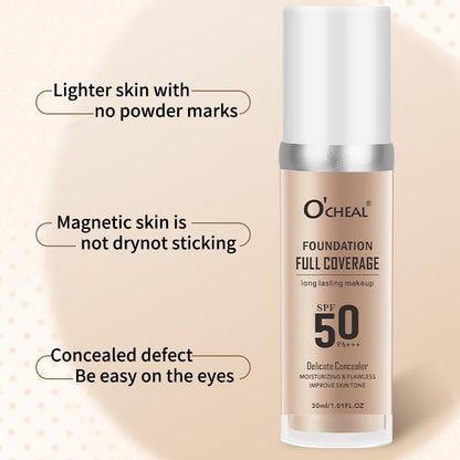 Long-lasting Liquid Foundation, Moisturizing Concealer, Full Coverage Makeup Cream, Makeup Product