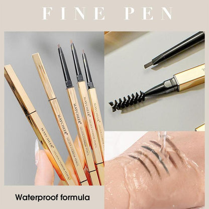 Double-ended Eyebrow Pencil, 1 Count Long Lasting Eyebrow Pencil with Brush, Brow Styling Brush, Brow Shading & Filling Pencil, Brow Brush Makeup Tool, Eye Brow Makeup Products