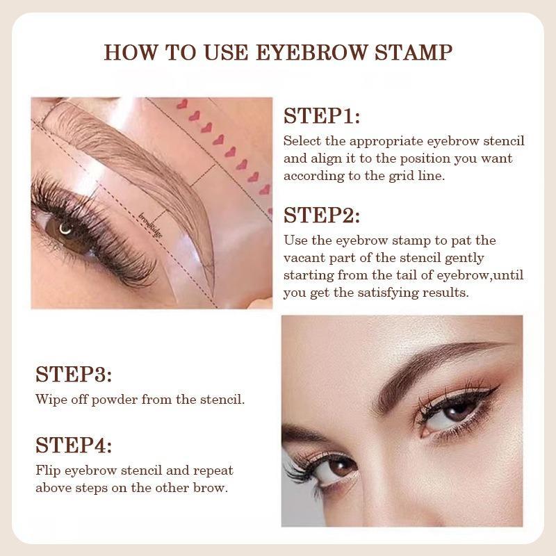 Waterproof Eyebrow Powder Stamp, 1 Count Long Lasting Smudge-proof Eyebrow Powder, Eye Brows Makeup Product