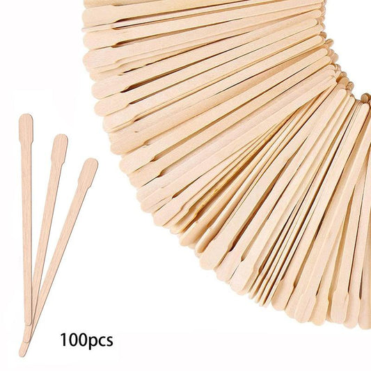 100pcs Disposable Waxing Stick, Wooden Facial Mask Smearing Stick, Eyebrow Wax Applicator Stick, Eyebrow Waxing Tool, Facial?Skincare?Tool For Daily Use