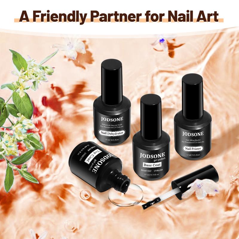 JODSONE 15ML Nail Dehydrator Nail Primer Base Coat Top Coat Glossy Surface Quick Drying Durable At Home DIY Nail Salon Girl Gift keep Nail Art Design Long Lasting