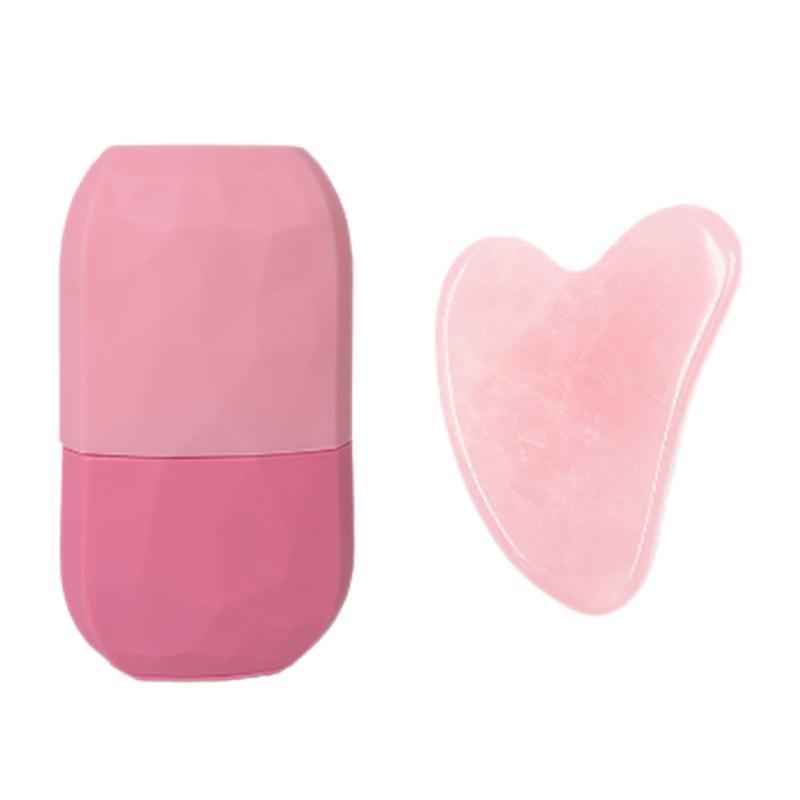 Heart Shaped Ice Roller?& Gua Sha Board, 1 Set Manual Massage Tool, Ice Roller & Gua Sha Board, Ice Block for Face & Body, Gua Sha Board for Face & Body