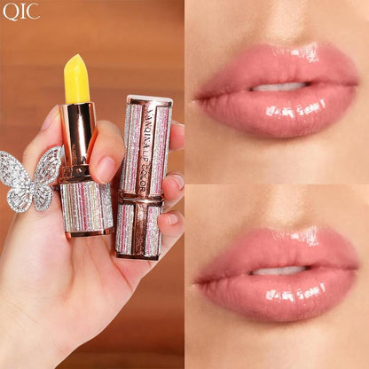 Glitter Lipstick (1 Piece), Magic Temperature Color Changing Lip Gloss, Hydrating Lip Balm, Suitable for All Occasions Lip Makeup