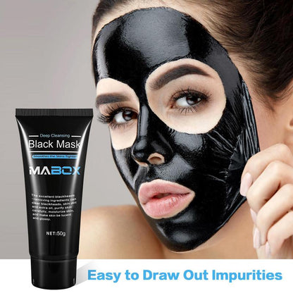 Bamboo Charcoal Facial Cleansing Mask, Blackhead Remover Mask, Facial Care Peel-off Mask