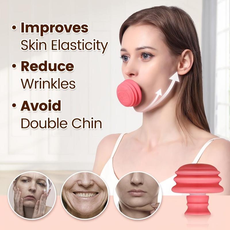 Face Muscle Trainer, Double Chin & Jawline Exercise Tool, Facial Muscle Exerciser, Face Skin Lift & Tightening Training Tool for Women & Men