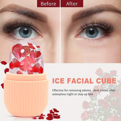 Ice Roller for Face and Eye, 1 Count Ice Facial Roller for Skin Care, Face Massage Ice Cube Mold, Ice Compress Facial Soothing Face Care Ice Mold