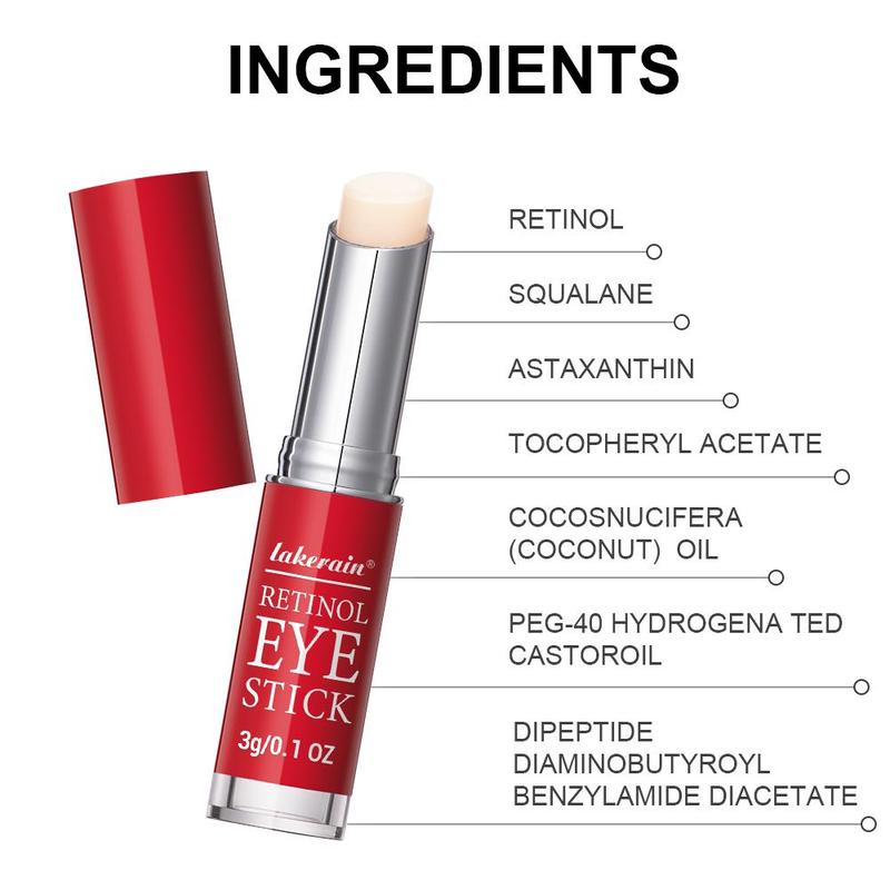 Retinol Eye Care Stick, 1 Count Retinol Eye Cream for Soothing the Look of Dark Circles & Puffiness, Eye Care Product for Daily Use, Makeup Products