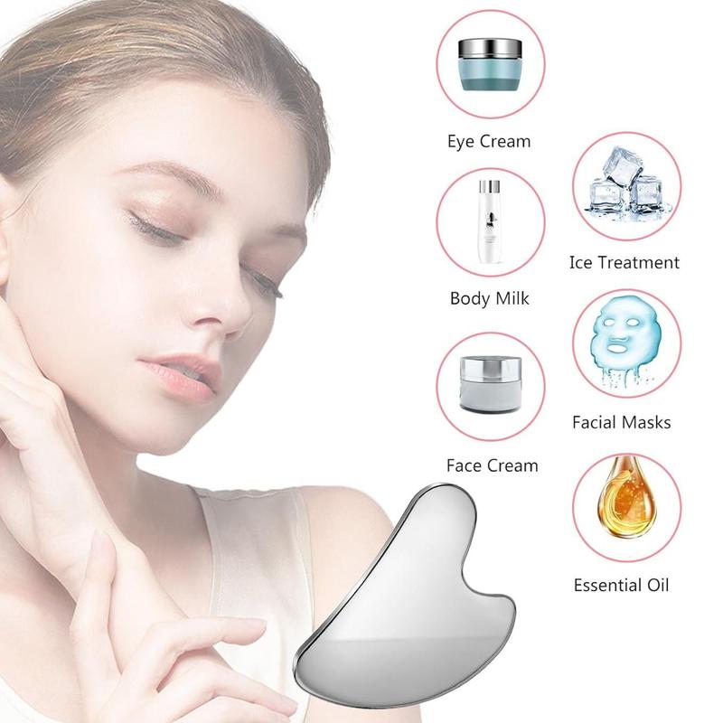 Stainless Steel Gua Sha Facial Tool, 1 Count Face Massage Tool, Skin Care Tool for Face and Body Treatment, Relieve Tensions and Reduce Puffiness, Suitable for Women and Men