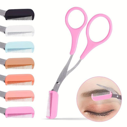 Eyebrow Trimmer Scissor With Comb (1 Piece), Stainless Steel Eyebrow Remover, Makeup Tool