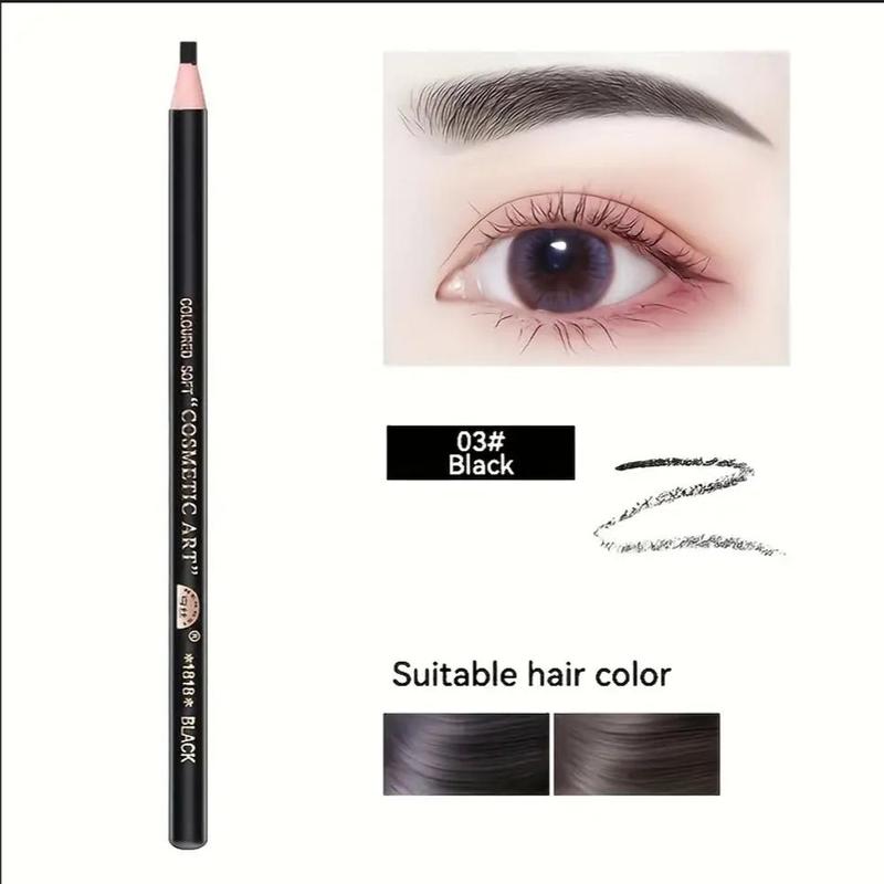 Long Lasting Eyebrow Pencil, 1 Count Natural Look Smudge Proof Eyebrow Pencil, Brow Styling Brush, Sweat Proof High Pigmented Brow Shading & Filling Pencil