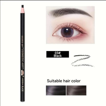 Long Lasting Eyebrow Pencil, 1 Count Natural Look Smudge Proof Eyebrow Pencil, Brow Styling Brush, Sweat Proof High Pigmented Brow Shading & Filling Pencil