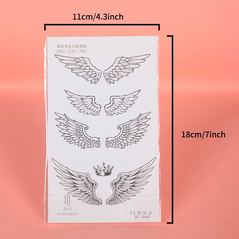 Wing & Butterfly & Sword Pattern Temporary Tattoo Sticker, 3pcs  Fake Tattoo Sticker For Men & Women, Body Art Sticker