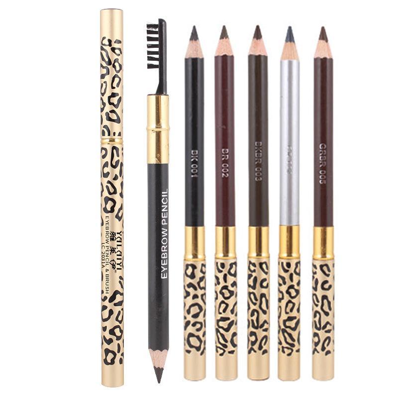 Double Headed Eyebrow Pencil with Eyebrow Brush, 1 Count Smudge Proof Brow Shading and Filling Eye Brow Pencil, Long Lasting Eye Brow Styling Pen, Makeup Brushes, Make Up Supplies