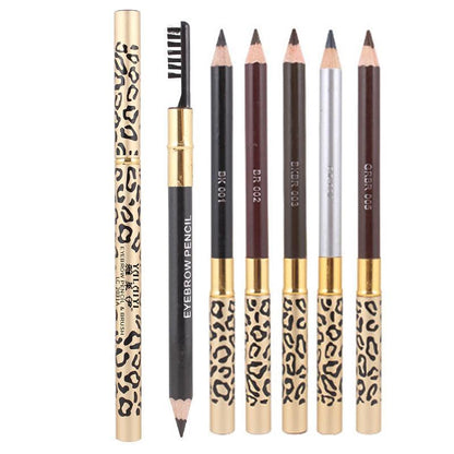 Double Headed Eyebrow Pencil with Eyebrow Brush, 1 Count Smudge Proof Brow Shading and Filling Eye Brow Pencil, Long Lasting Eye Brow Styling Pen, Makeup Brushes, Make Up Supplies