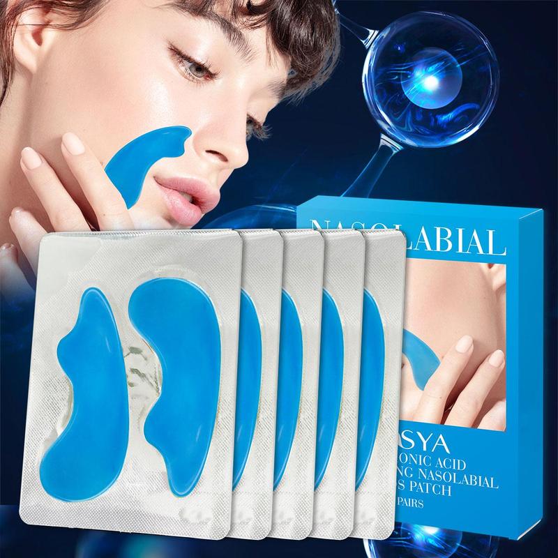 Nasolabial Folds Patches, 5 Pairs/box Natural Collagen?Nasolabial Folds Patches, Moisturizing Nose Line Patches, Facial Skin Care Patches for Women & Men