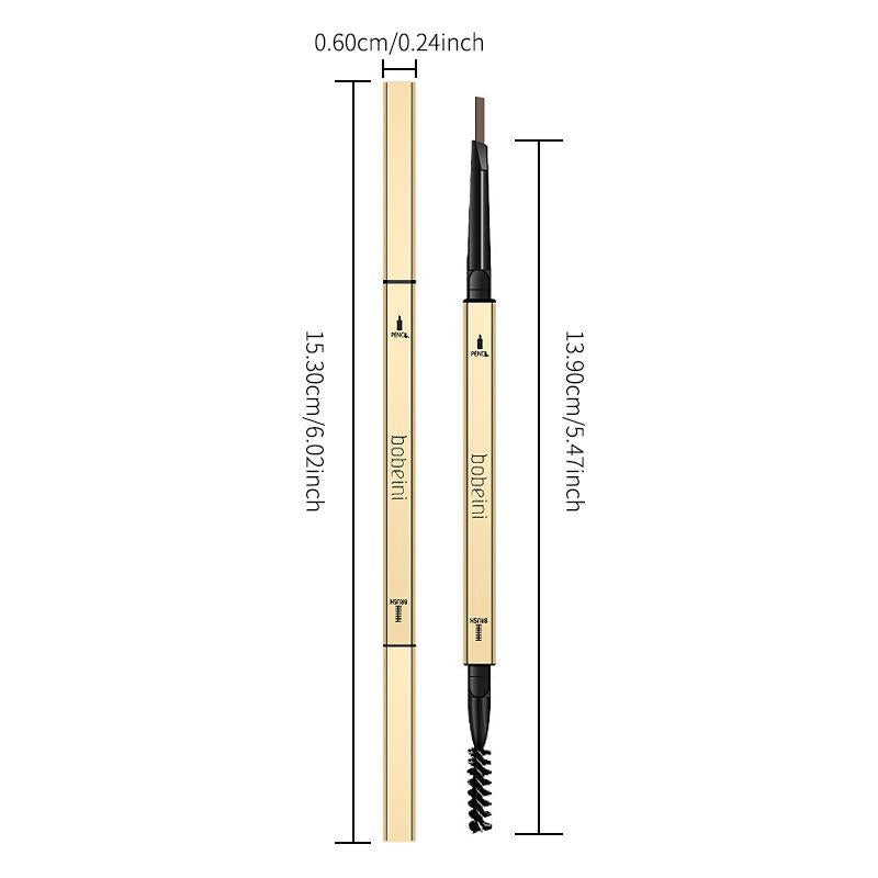 Double-ended Eyebrow Pencil with Brush, 1 Count Waterproof Long Lasting Eyebrow Pencil, Brow Shading & Filling Pencil