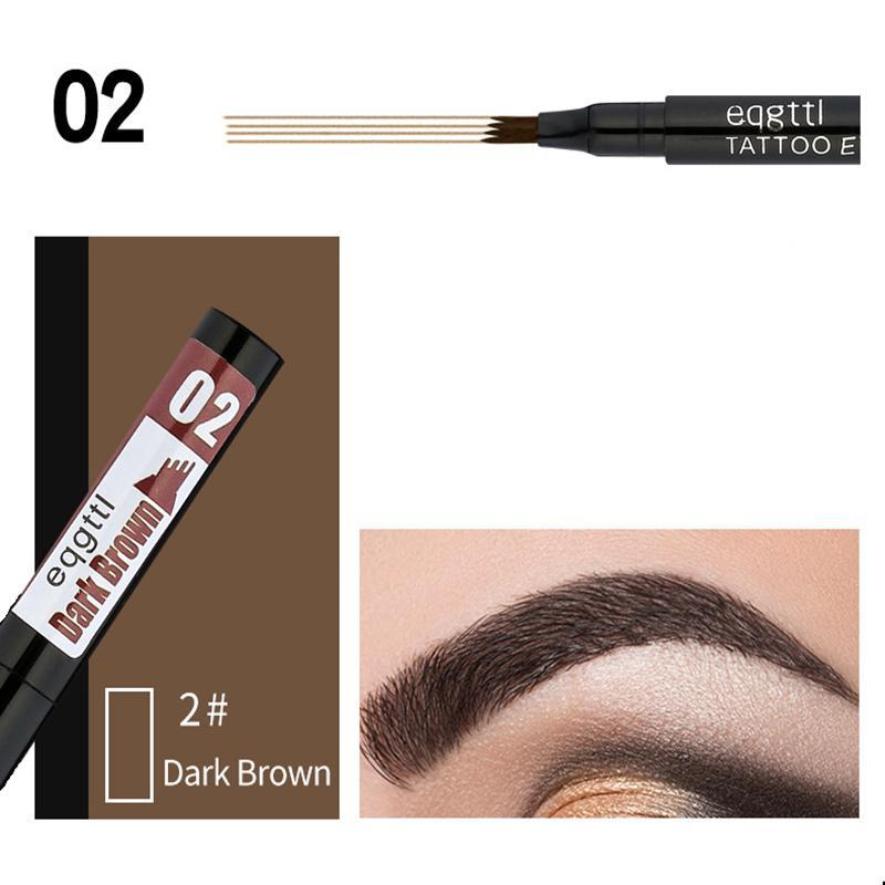 4 Fork Eyebrow Pencil, 1 Count Waterproof Long Lasting Eyebrow Pen, Brow Styling Shading & Filling Pencil