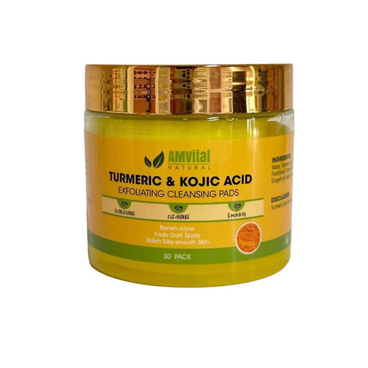 AMVital Turmeric Cleansing Pads with Kojic Acid for Dark Spots