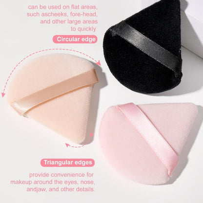 Comfort Skincare Triangle Powder Puff, Soft Makeup Sponge Puff, Dry & Wet Use Makeup Puff for Liquid Foundation, Face & Body Powder, Concealer, Cream