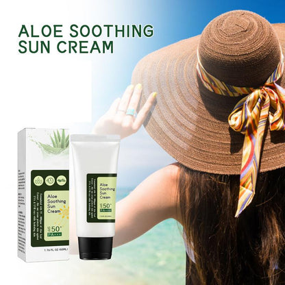 Aloe Soothing Sunscreen, Moisturizing, Refreshing, Non greasy, UV Isolating Facial Sunscreen