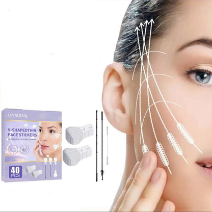 40pcs/box V-shaped Face Lifting Sticker, Facial Skin Firming & Lifting Tool for Women