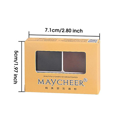 2 Color Eyebrow Powder Palette, Waterproof Long Lasting Eyebrow Powder, Smudge Proof Eye Brow Powder, High Pigmented Eye Brow Shading & Filling Powder