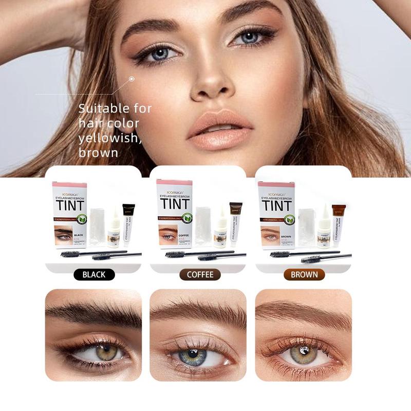 Eyebrow Dye Kit, 1 Set Waterproof Long Lasting Eyebrow & Eyelash Tinted Cream, Eyebrow Makeup Products