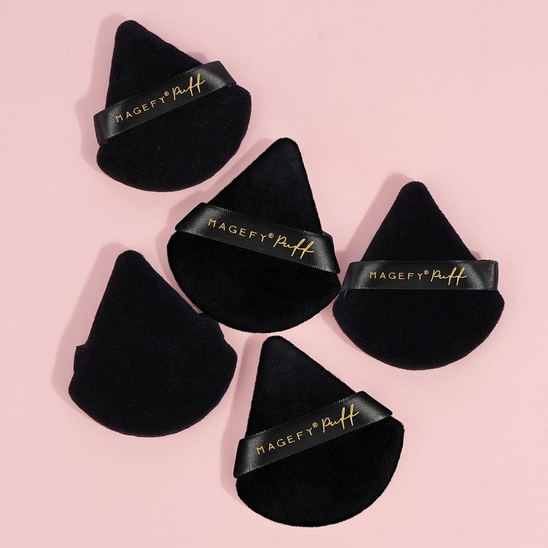 5pcs Triangle Powder Puff, Dry and Wet Use Makeup Puff for Makeup Blending & Facial Detailing, Great for Liquid Foundation, Concealer, Loose Powder