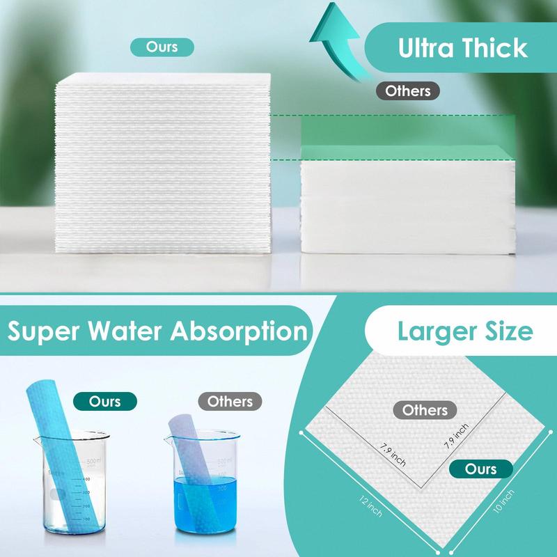 Ditoi Disposable Face Towels Soft Absorbent Thick Biodegradable Dry Makeup Remover Wipes