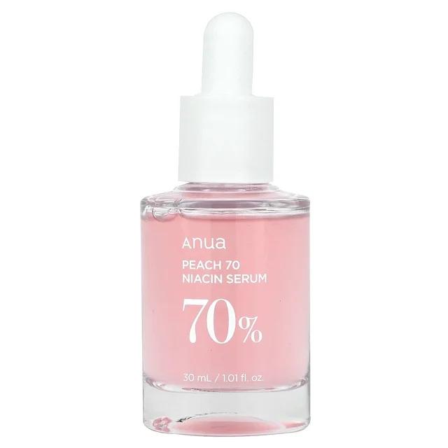 Anua - Peach 70% Niacin Serum (30ml) Brightening & Hydrating Facial Serum, Daily Smooth Niacinamide, Radiant Skincare