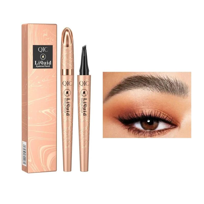 Quad Liquid Eyebrow Pencil, 1 Count Waterproof Fork Tip Eyebrow Pen, Long Lasting Eyebrow Pencil