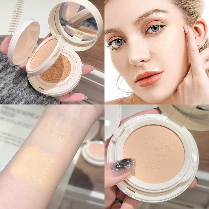 Summer Double Layer Makeup Foundation (2pcs), 2 in 1 Multi-use Powder Air Cushion with Powder Puff, Full Coverage Makeup Cream, Facial Makeup Product for Women & Girls