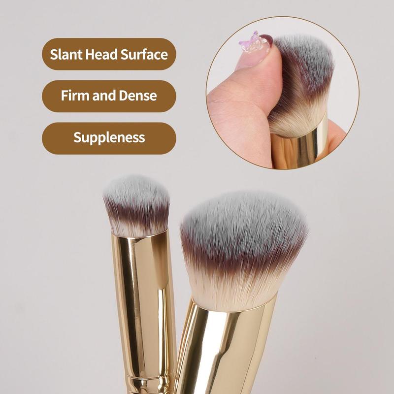 Angled Concealer Brush Set, Summer Gifts, 5 Counts/set Versatile Soft Makeup Brushes for Concealers and Shadows, Brushes with Soft Bristles for Beginners, Foundation Makeup Cosmetic Tools, Makeup Brushes Set