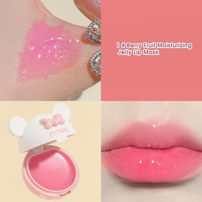 Cute Bear Design Moisturizing Lip Mask, 1 Count Hydrating Lip Balm, Lip Moisturizer Prevents Dry Cracks and Reduces the Look of Lip Lines, Suitable for All Occasions Lip Makeup