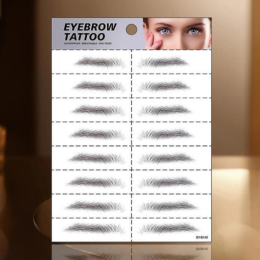 8 Pairs Eyebrow Stickers, Waterproof Long Lasting Eyebrow Temporary Tattoos, Eye Makeup For Girls & Women