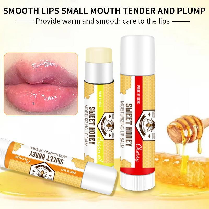 Honey Moisturizing Lip Butter Balm, 6pcs/set Long-lasting Plumping Lip Line Soft Lip Balm, Comfort Lip Skincare Product for Women & Girls