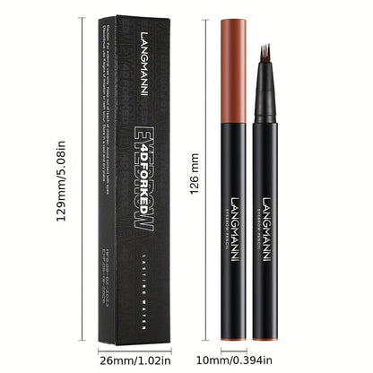 Waterproof 4 Claws Eyebrow Pencil, 1 Count Long Lasting Smudge Proof Brow Shading & Filling Pencil, Brow Styling Brush Makeup Tool, Eyebrow Cosmetic