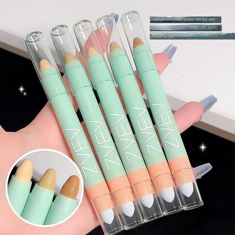 2 In 1 Liquid Concealer Pen (1 Piece), Long Lasting Concealer Stick, Highlighter Pen, Nose Contour Pen, Facial Brightening Makeup Stick