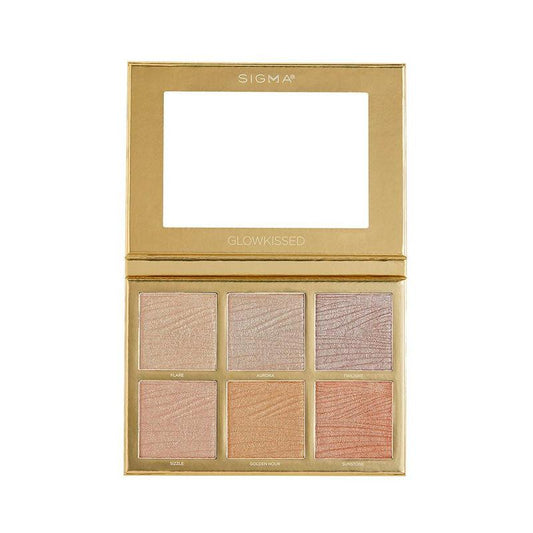 Sigma Beauty Glowkissed Highlight Palette -  Includes 6 Metallic Shades, Radiant, Luminous