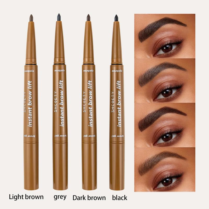 Double-ended Eyebrow Pencil & Cream Set, 4 Counts/set?Long Lasting Eyebrow Pencils, Eye Brow Makeup Tools, Brow Styling Brushes, Eyebrow Makeup Kit, Cosmetic Beauty Supplies For Girls And Women