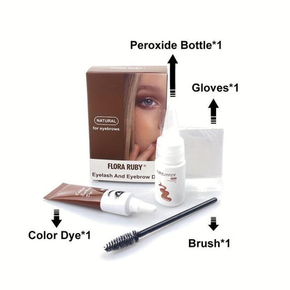 Waterproof Long Lasting Natural Eyebrow Tint Dye, 1 Count Eyebrow Dye Kit, Quick-drying Makeup Semi-permanent Eyebrow Cream